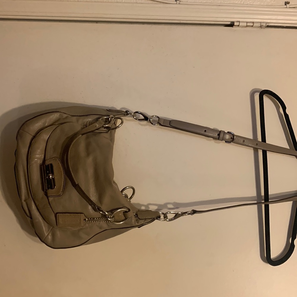 Genuine coach purse  tan color